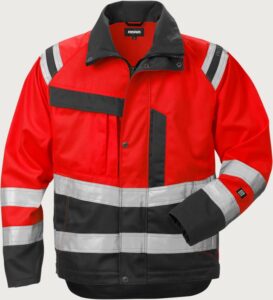Fristads Varseljacka 4026 PLU, klass 3 – Varsel Röd/Svart (396)