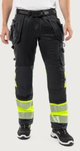 Fristads Varsel hantverkarbyxa stretch 2706 PLU, klass 1 – Varsel Gul/Svart (196)
