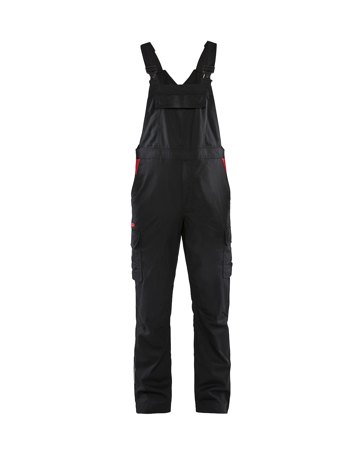 Blåkläder 2644-1832 Hängselbyxa Industri stretch – Svart/Röd