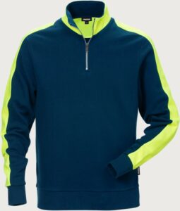 Fristads Sweatshirt med kort dragkedja 7449 RTS – Marinblå (540)