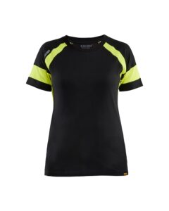 Blåkläder 3524-1030 T-shirt med Varsel Dam – Svart/Varselgul