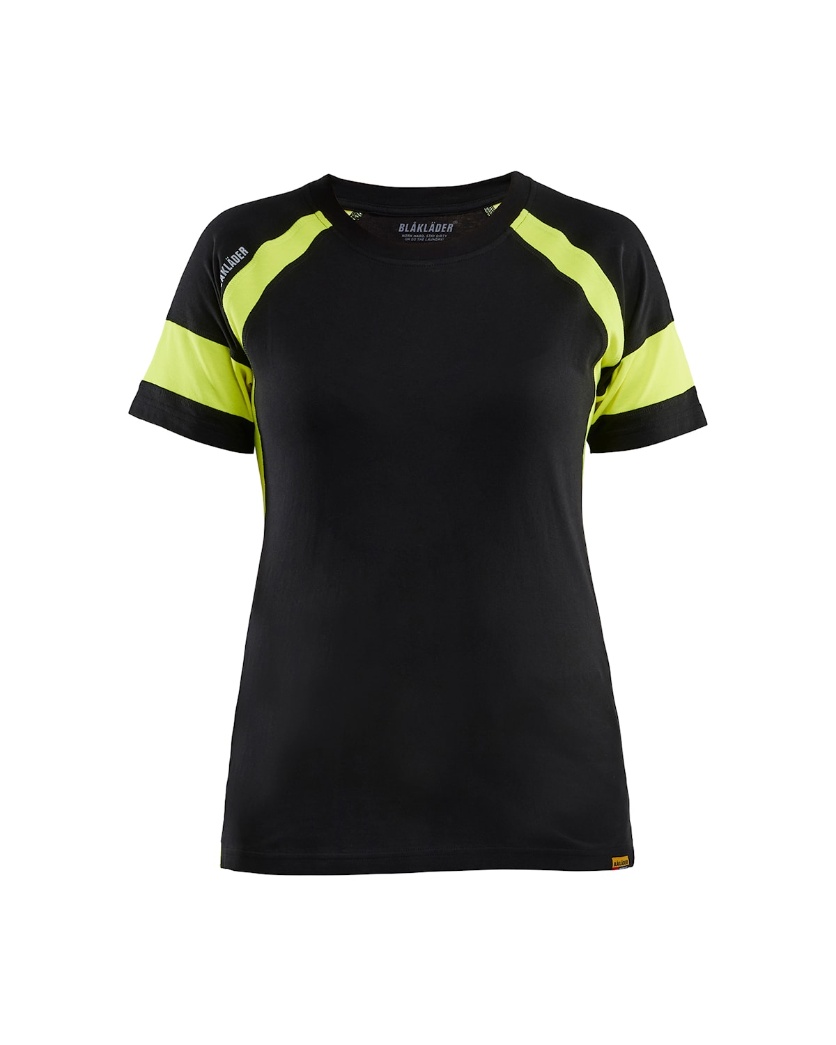 Blåkläder 3524-1030 T-shirt med Varsel Dam – Svart/Varselgul