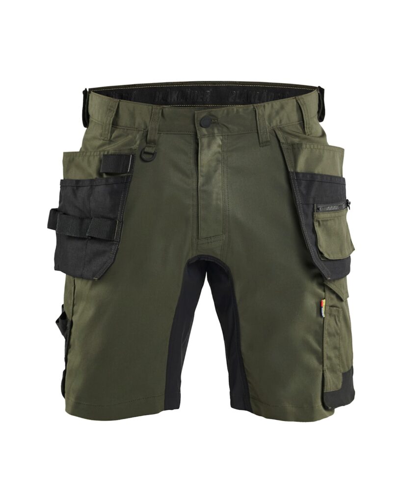 Blåkläder 1752-1832 Hantverksshorts Stretch – Skogsgrön/Svart