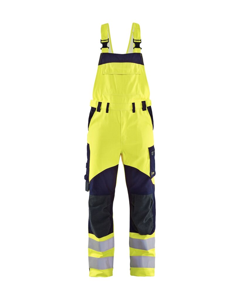 Blåkläder 2889-1512 Hängselbyxa Multinorm Inherent – Varselgul/Marinblå