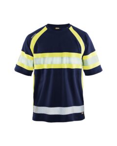 Blåkläder 3337-1051 UV-skyddad varsel-T-shirt – Marinblå/Varselgul