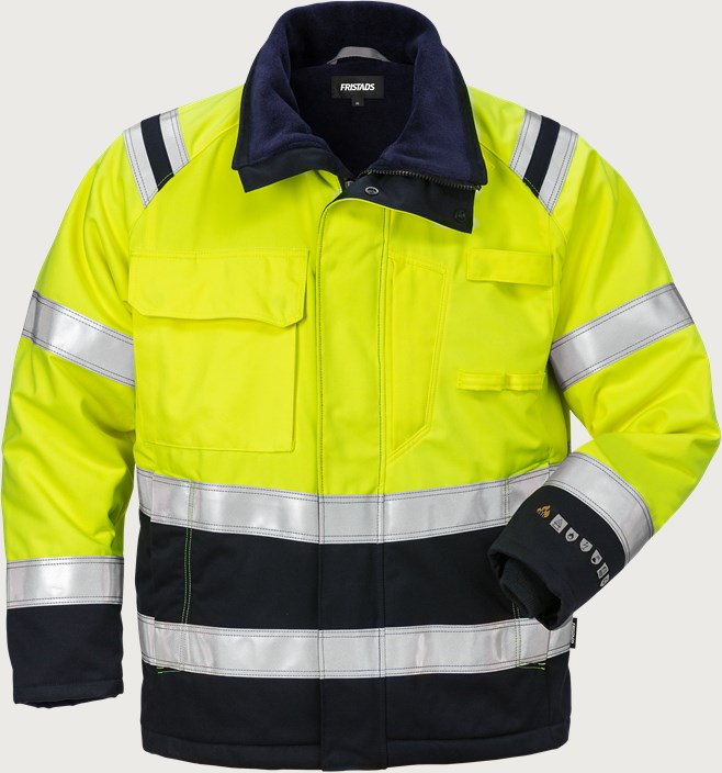 Fristads Flamestat Vinterjacka 4185 ATHS, klass 3 – Varsel Gul/Marinblå (171)