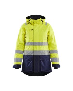 Blåkläder 4472-1987 Parkas Vinter Varsel Dam – Varselgul/Marinblå