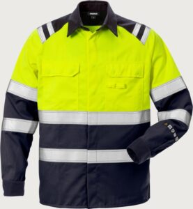 Fristads Flamestat Skjorta 7051 ATS, klass 1 – Varsel Gul/Marinblå (171)