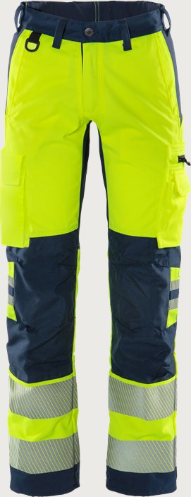 Fristads Varselbyxa stretch 2712 PLU, klass 2 – Varsel Gul/Marinblå (171)
