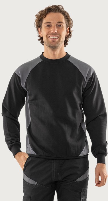 Fristads Green sweatshirt 7148 GSM – Svart/Grå (996)