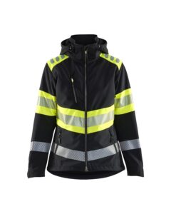 Blåkläder 4404-2513 Softshelljacka Varsel Dam – Svart/Varselgul
