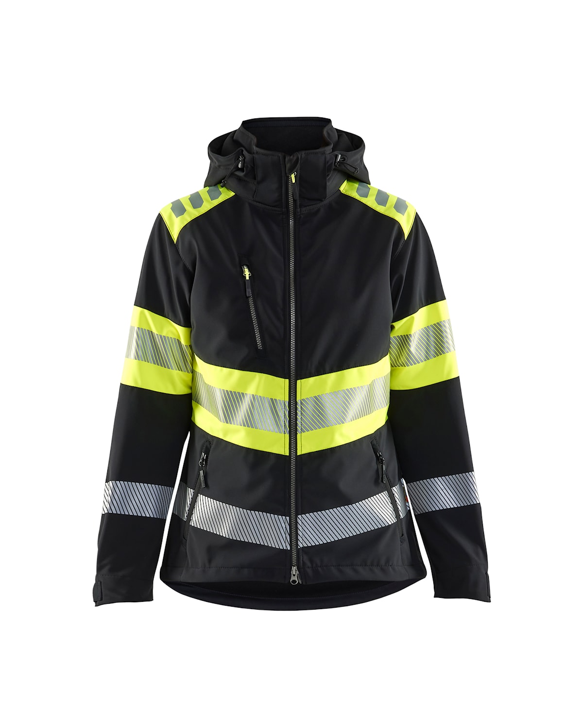 Blåkläder 4404-2513 Softshelljacka Varsel Dam – Svart/Varselgul