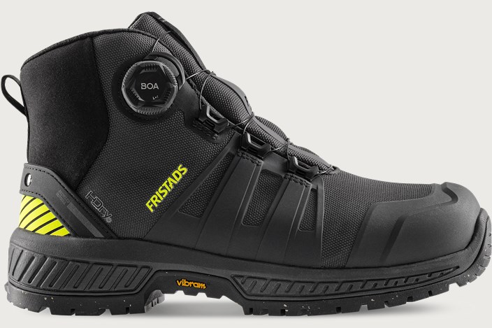 Fristads Fristads ComfortStep skyddskänga vattentät S7S Mid – Antracitgrå/Neongul (897)