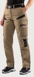 Fristads Byxa 2554 STFP, dam – Khaki/Svart (299)