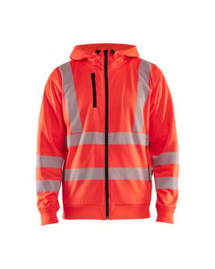 Blåkläder 3565-2538 Huvtröja Varsel Full-zip – Varselröd