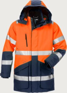 Fristads Varsel GORE-TEX 2-i-1 parkas 4989 GXB, klass 3 – Varsel Orange/Marinblå (271)