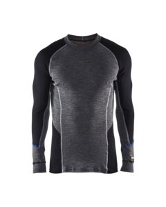 Blåkläder 4897-1732 Underställ tröja WARM, 100% Merinoull – Mellangrå/Svart