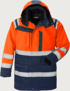 Fristads Varsel vinterparkas 4042 PP, klass 3 – Varsel Orange/Marinblå (271)