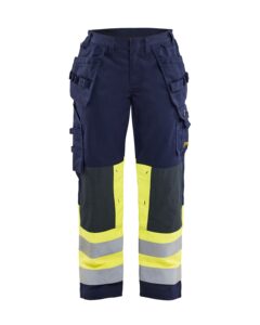 Blåkläder 7081-1514 Byxa multinorm dam – Marinblå/Varselgul