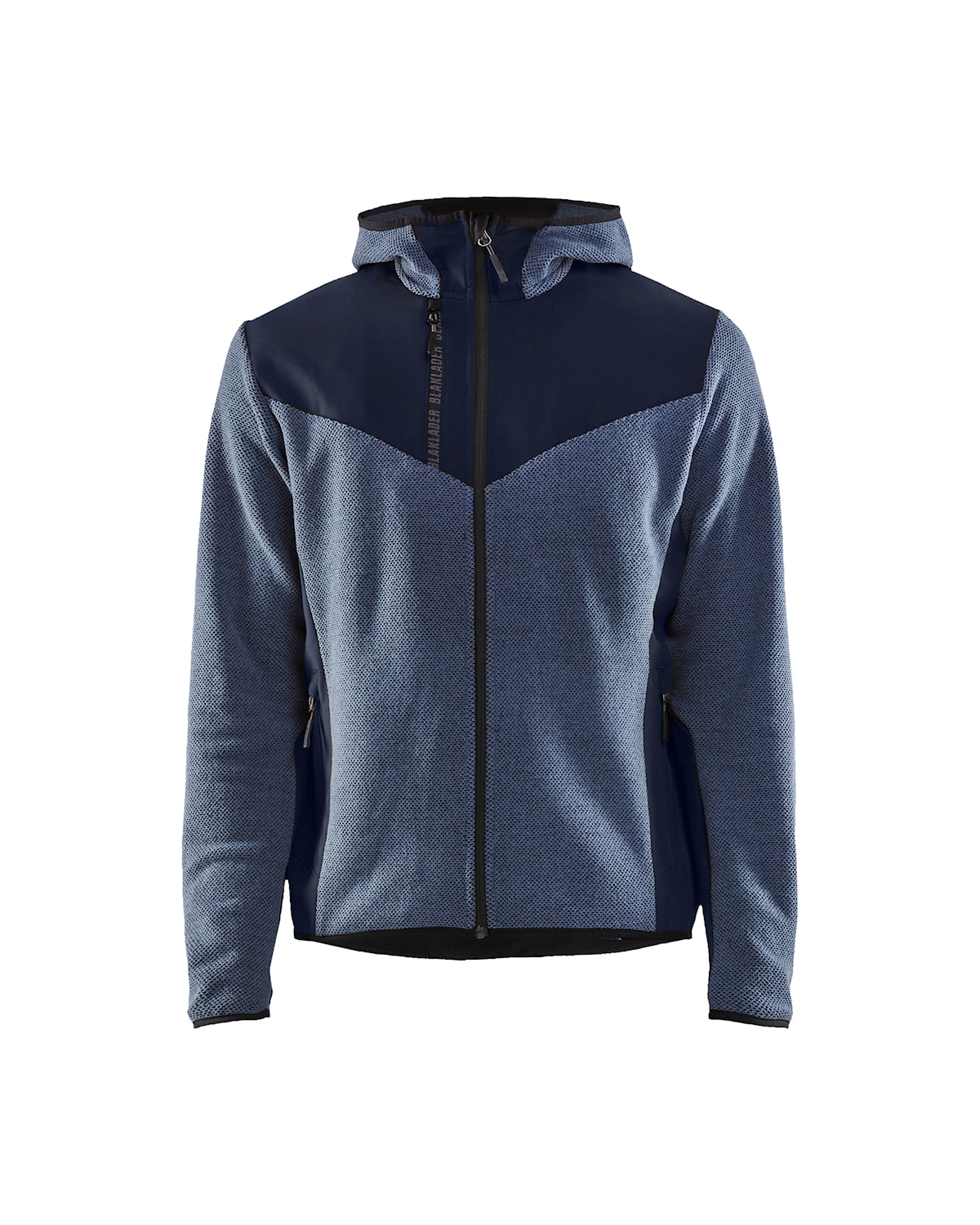 Blåkläder 5940-2536 Stickad Jacka med Softshell – Smutsblå/Mörk marinblå