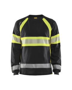 Blåkläder 3510-1030 Långärmad T-shirt varsel – Svart/Varselgul