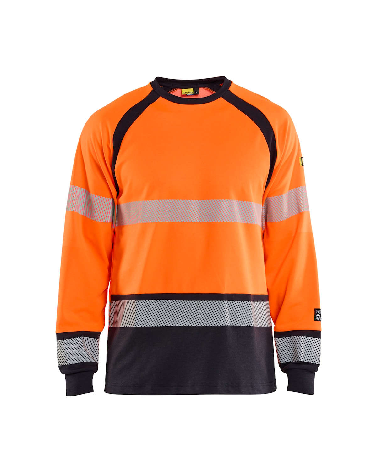 Blåkläder 3436-1744 Långärmad T-shirt Multinorm Inherent – Varselorange/Marinblå