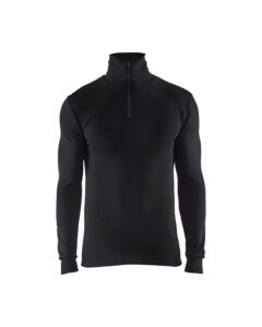 Blåkläder 4891-1705 Underställ ziptröja WARM, 50% merinoull – Svart