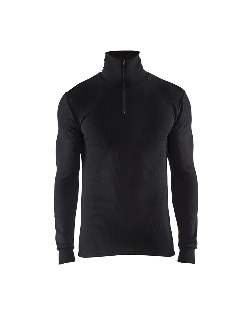 Blåkläder 4891-1705 Underställ ziptröja WARM, 50% merinoull – Svart