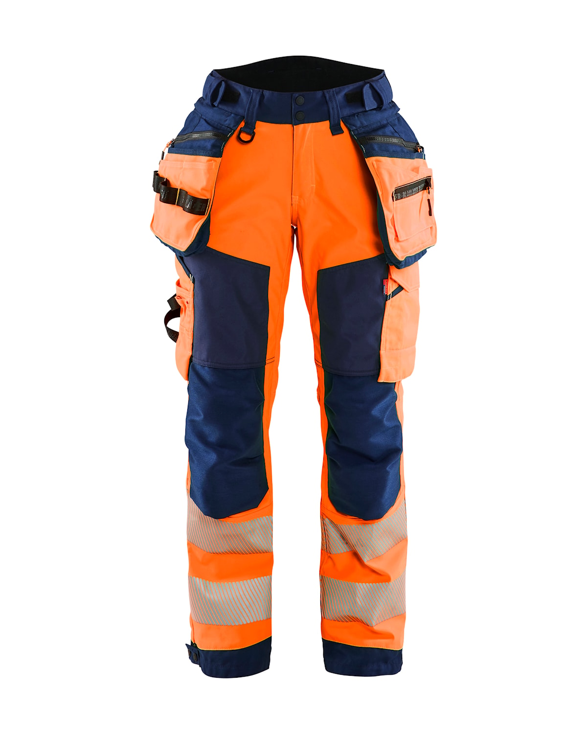 Blåkläder 7118-2513 Varselbyxa Softshell Dam – Varselorange/Marinblå
