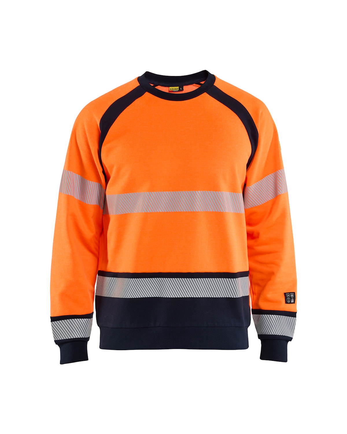 Blåkläder 3088-1745 Sweatshirt Multinorm Inherent – Varselorange/Marinblå
