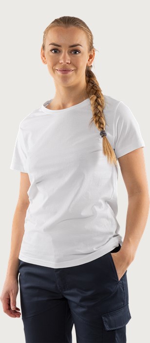 Fristads Acode heavy T-shirt 1917 HSJ, dam – Vit (900)