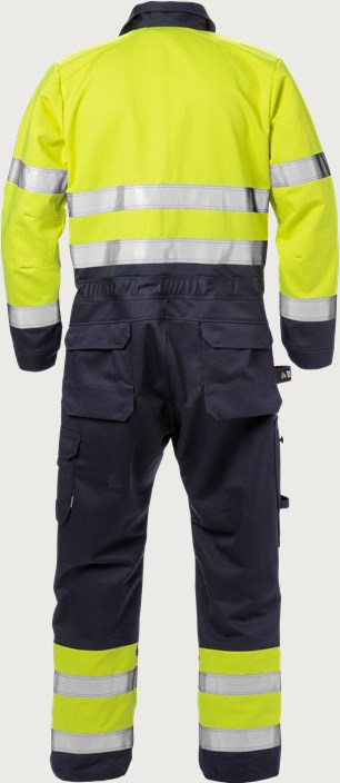 Fristads Flamskyddad overall 8084 FLAM, klass 3 – Varsel Gul/Marinblå (171)