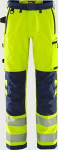 Fristads Varselbyxa Green stretch 2645 GSTP, klass 2 – Varsel Gul/Marinblå (171)
