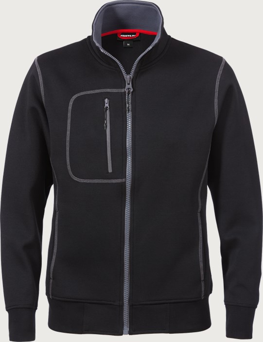 Fristads Acode sweatshirt-jacka 1748 DF, dam – Svart (940)
