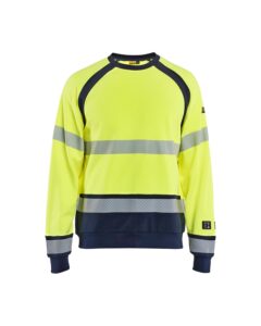 Blåkläder 3088-1762 Sweatshirt Multinorm Inherent – Varselgul/Marinblå