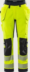Fristads Flamestat Green hantverkarbyxa stretch aramid 2943 GFS klass 2, dam – Varsel Gul/Marinblå (171)