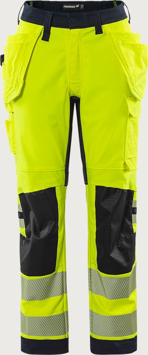 Fristads Flamestat Green hantverkarbyxa stretch aramid 2943 GFS klass 2, dam – Varsel Gul/Marinblå (171)