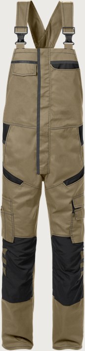 Fristads Hängslebyxa 1555 STFP – Khaki/Svart (299)