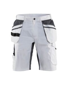 Blåkläder 1099-1330 Målarshorts Stretch – Vit/Mörkgrå
