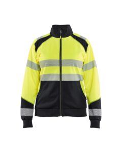 Blåkläder 3508-2528 Varseltröja med Dragkedja Dam – Varselgul/Svart