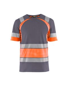 Blåkläder 3421-1030 Varsel-T-Shirt – Mellangrå/Varselorange