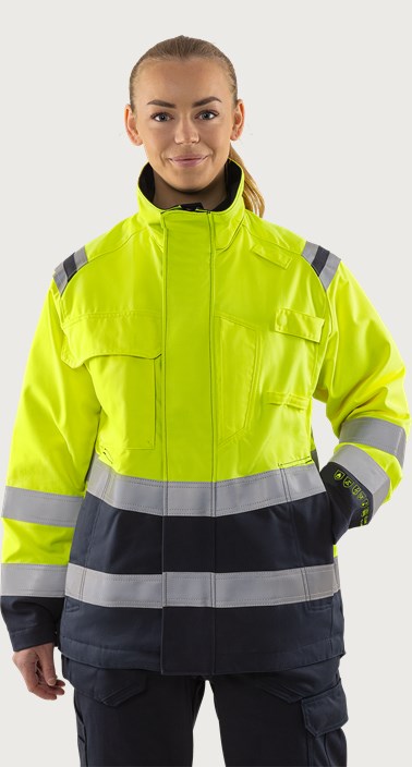 Fristads Flamestat jacka 4275 ATHS klass 3, dam – Varsel Gul/Marinblå (171)