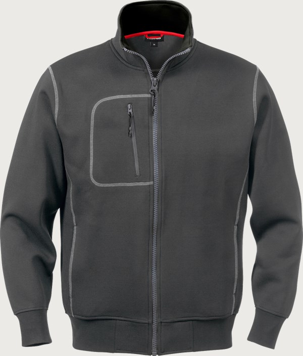 Fristads Acode sweatshirt-jacka 1747 DF – Mörkgrå (941)