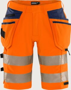 Fristads Varsel Green hantverkarshorts stretch 2646 GSTP, klass 2 – Varsel Orange/Marinblå (271)