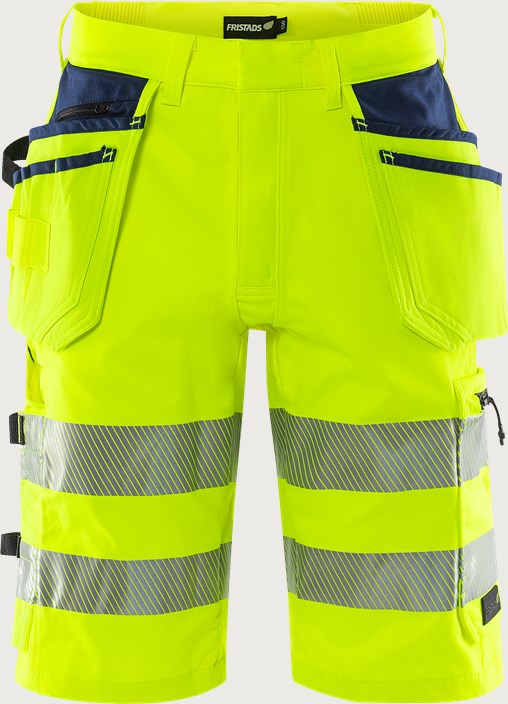 Fristads Varsel Green hantverkarshorts stretch 2646 GSTP, klass 2 – Varsel Gul/Marinblå (171)