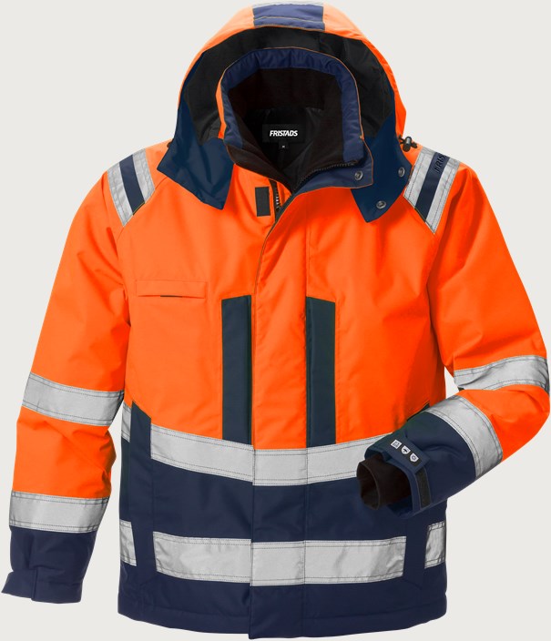 Fristads Varsel Airtech® Vinterjacka 4035 GTT, klass 3 – Varsel Orange/Marinblå (271)