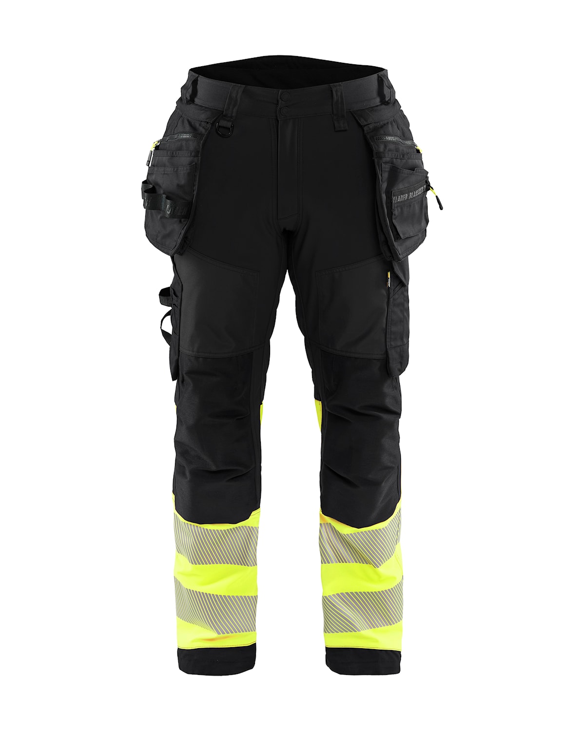 Blåkläder 1821-2513 Varselbyxa Softshell – Svart/Varselgul