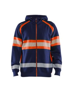Blåkläder 3552-1158 Huvtröja Varsel – Marinblå/Varselorange