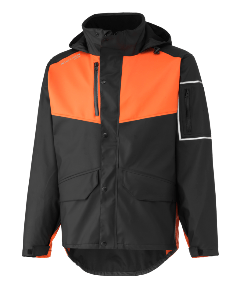 Helly Hansen 70187 West Coast Jacket – Black/Dark Orange (992)