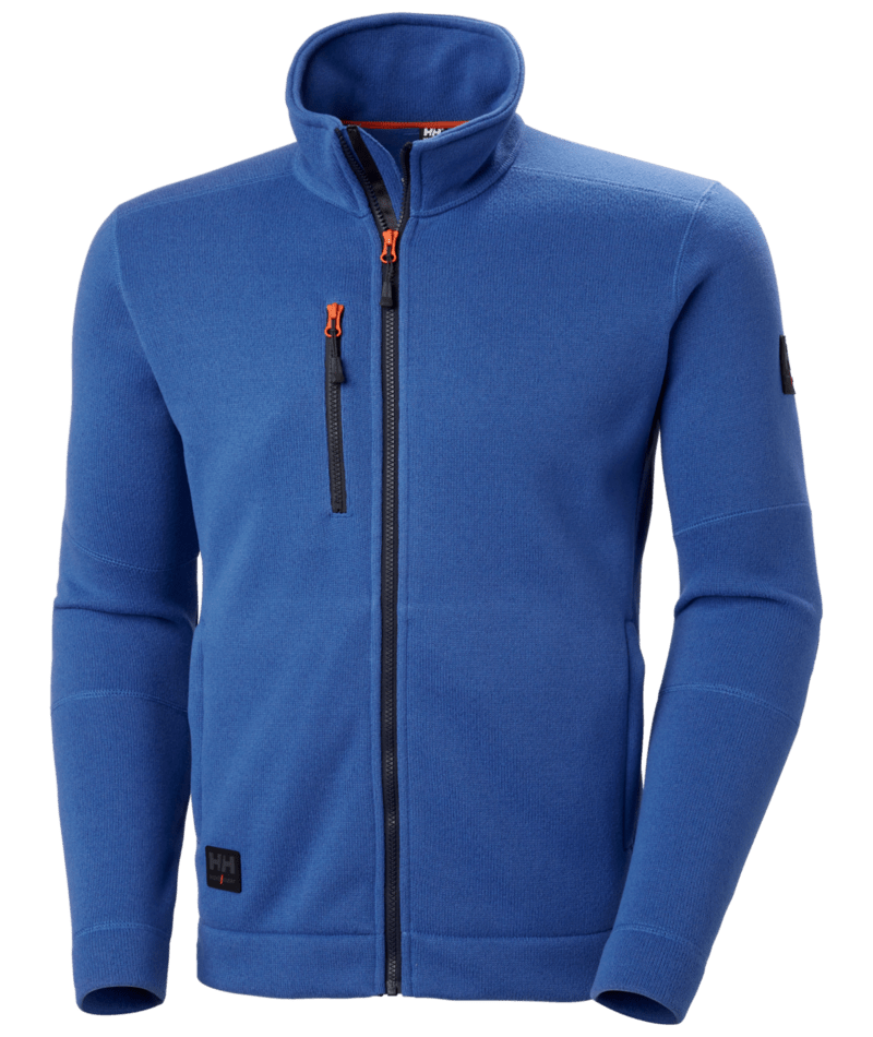 Helly Hansen 72250 Kensington stickad Helzip fleecetröja – Stone Blue (558)